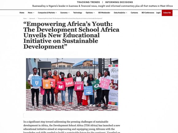 The Development School Africa Unveils New Educational Initiative on Sustainable Development